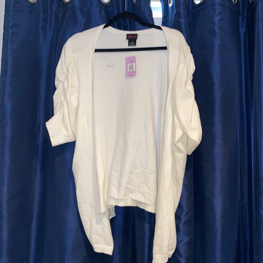 Torrid White Cardigan
